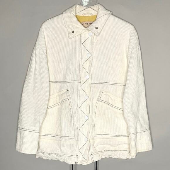 Free People XS Womens Lust For Life Oversized Corduroy Jacket *flaw - Picture 1 of 11